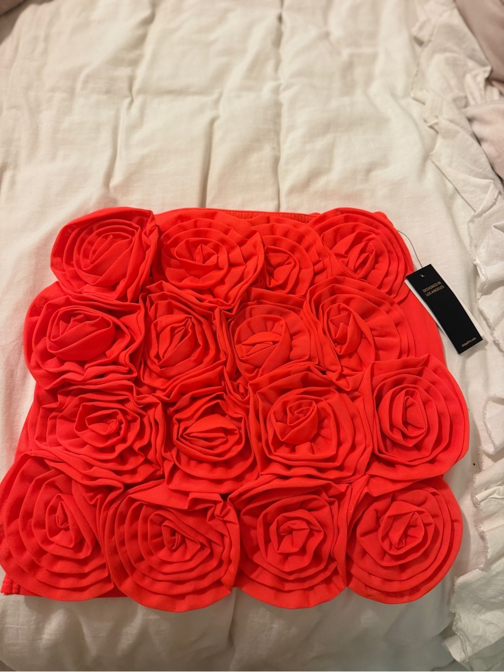 Orange flower mini skirt